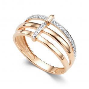 Золотое кольцо АЛЬКОР с бриллиантом 16420-100 фото