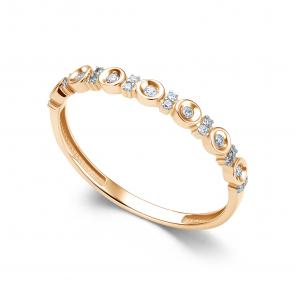 Золотое кольцо АЛЬКОР с бриллиантом 16444-100 фото