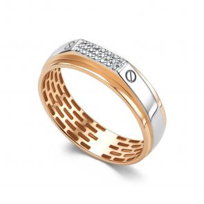 Золотое кольцо АЛЬКОР с бриллиантом 16494-100 фото