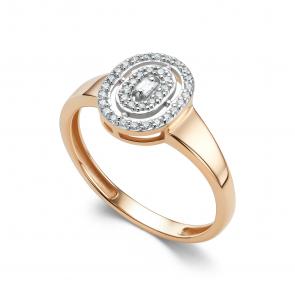 Золотое кольцо АЛЬКОР с бриллиантом 16517-100 фото