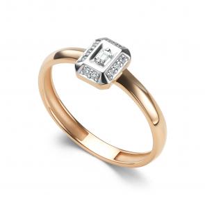 Золотое кольцо АЛЬКОР с бриллиантом 16520-100 фото