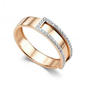 Золотое кольцо АЛЬКОР с бриллиантом 16521-100 фото