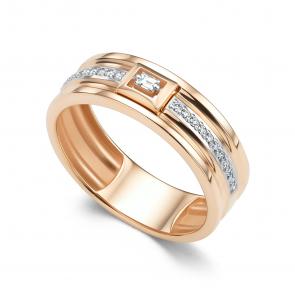 Золотое кольцо АЛЬКОР с бриллиантом 16522-100 фото