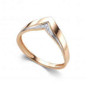 Золотое кольцо АЛЬКОР с бриллиантом 16544-100 фото