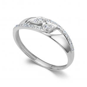 Кольцо из белого золота АЛЬКОР с бриллиантом 16567-200 фото