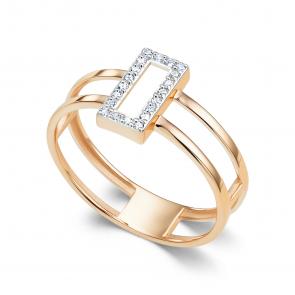 Золотое кольцо АЛЬКОР с бриллиантом 16580-100 фото