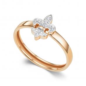 Золотое кольцо АЛЬКОР с бриллиантом 16591-100 фото