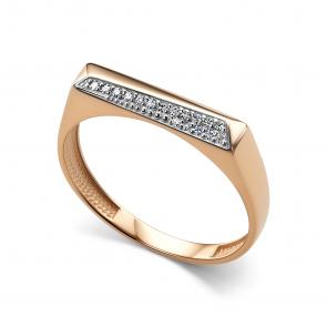 Золотое кольцо АЛЬКОР с бриллиантом 16604-100 фото