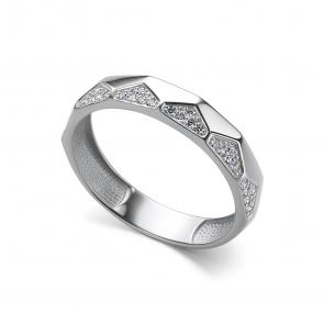 Кольцо из белого золота АЛЬКОР с бриллиантом 16606-200 фото