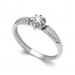 Кольцо из белого золота АЛЬКОР с бриллиантом 16639-200 фото