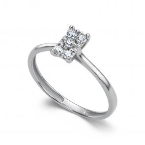 Кольцо из белого золота АЛЬКОР с бриллиантом 16648-200 фото