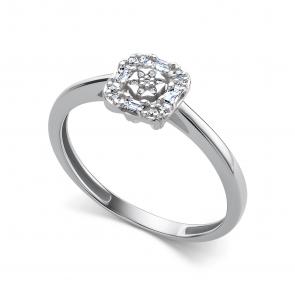 Кольцо из белого золота АЛЬКОР с бриллиантом 16652-200 фото