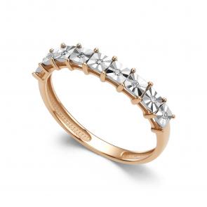 Золотое кольцо АЛЬКОР с бриллиантом 16653-100 фото