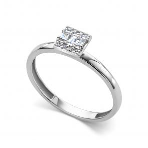 Кольцо из белого золота АЛЬКОР с бриллиантом 16655-200 фото