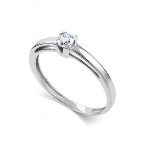 Кольцо из белого золота АЛЬКОР с бриллиантом 16658-200 фото