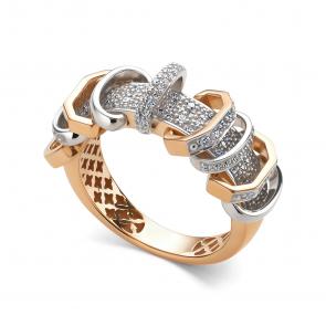 Золотое кольцо АЛЬКОР с бриллиантом 16666-100 фото