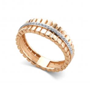 Золотое кольцо АЛЬКОР с бриллиантом 16684-100 фото