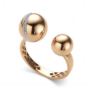 Золотое кольцо АЛЬКОР с бриллиантом 16714-100 фото