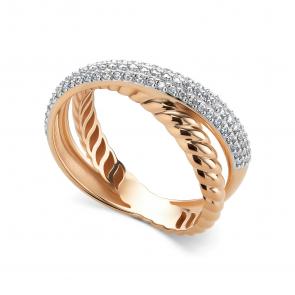 Золотое кольцо АЛЬКОР с бриллиантом 16723-100 фото