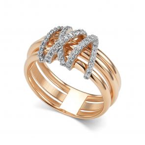 Золотое кольцо АЛЬКОР с бриллиантом 16726-100 фото