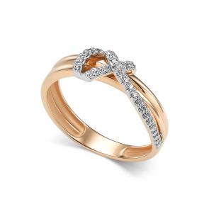 Золотое кольцо АЛЬКОР с бриллиантом 16731-100 фото