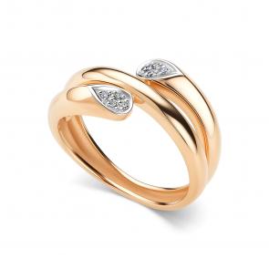 Золотое кольцо АЛЬКОР с бриллиантом 16766-100 фото