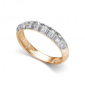 Золотое кольцо АЛЬКОР с бриллиантом 16878-100 фото