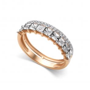 Золотое кольцо АЛЬКОР с бриллиантом 16880-100 фото