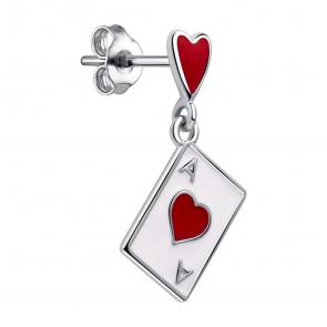 Одиночная серьга из серебра TALANT с эмалью 17-79-0000-16017 фото