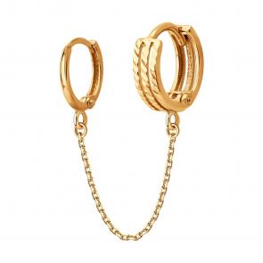 Золотые серьги SOKOLOV с фианитом 170064 фото