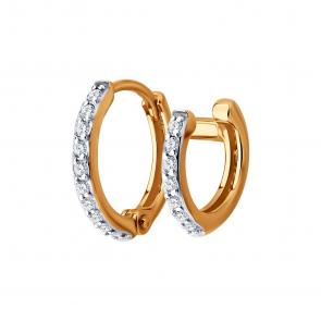 Одиночная серьга из золота SOKOLOV с фианитом 170085 фото