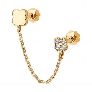 Одиночная серьга из золота SOKOLOV с фианитом 170101 фото