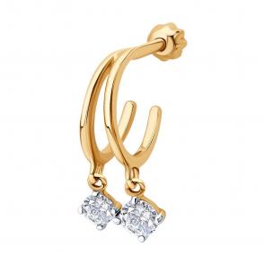 Одиночная серьга из золота SOKOLOV с фианитом 170102 фото