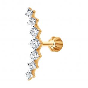 Одиночная серьга из золота SOKOLOV с фианитом 170117 фото
