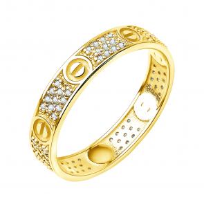 Кольцо из лимонного золота TALANT с фианитом 20-20-0001-11116 фото