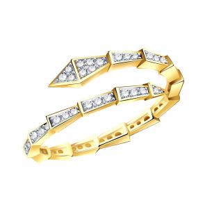 Кольцо из лимонного золота  Символ года Змея TALANT с фианитом 20-22-0001-80754 фото