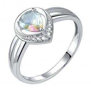 Серебряное кольцо TALANT с фианитом и кварцем 20-72-000Х-13818 фото