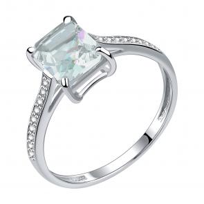 Серебряное кольцо TALANT с фианитом и кварцем 20-72-000Х-25935 фото
