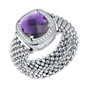 Серебряное кольцо TALANT с фианитом и ювелирным кристаллом 20-72-000Щ-17109 фото