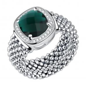 Серебряное кольцо TALANT с фианитом и ювелирным кристаллом 20-72-000Ю-17109 фото