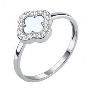 Серебряное кольцо TALANT с фианитом и перламутром 20-72-0071-15285 фото