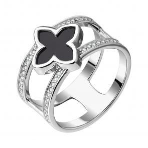 Серебряное кольцо TALANT с фианитом и ониксом 20-72-0801-17411 фото