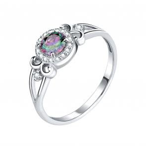 Серебряное кольцо TALANT с фианитом и кварцем 20-72-0К01-10171 фото