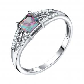 Серебряное кольцо TALANT с фианитом и кварцем 20-72-0К01-10184 фото