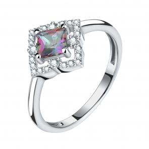 Серебряное кольцо TALANT с фианитом и кварцем 20-72-0К01-10185 фото