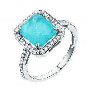 Серебряное кольцо TALANT с фианитом и горным хрусталём 20-72-0П01-15362 фото