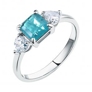 Серебряное кольцо TALANT с фианитом и горным хрусталём 20-72-0П01-15367 фото