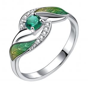 Серебряное кольцо TALANT с фианитом и эмалью 20-79-0003-17200 фото