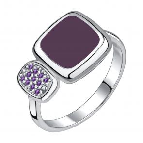 Серебряное кольцо TALANT с фианитом и эмалью 20-7B-0006-17255 фото