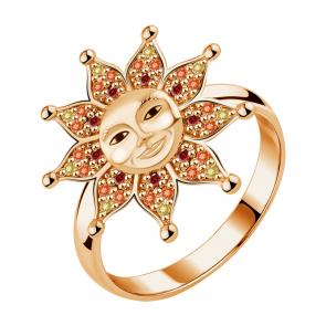 Кольцо из золочёного серебра TALANT с фианитом и эмалью 20-7D-000M-17357 фото